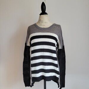 Black & Gray Striped Sweater